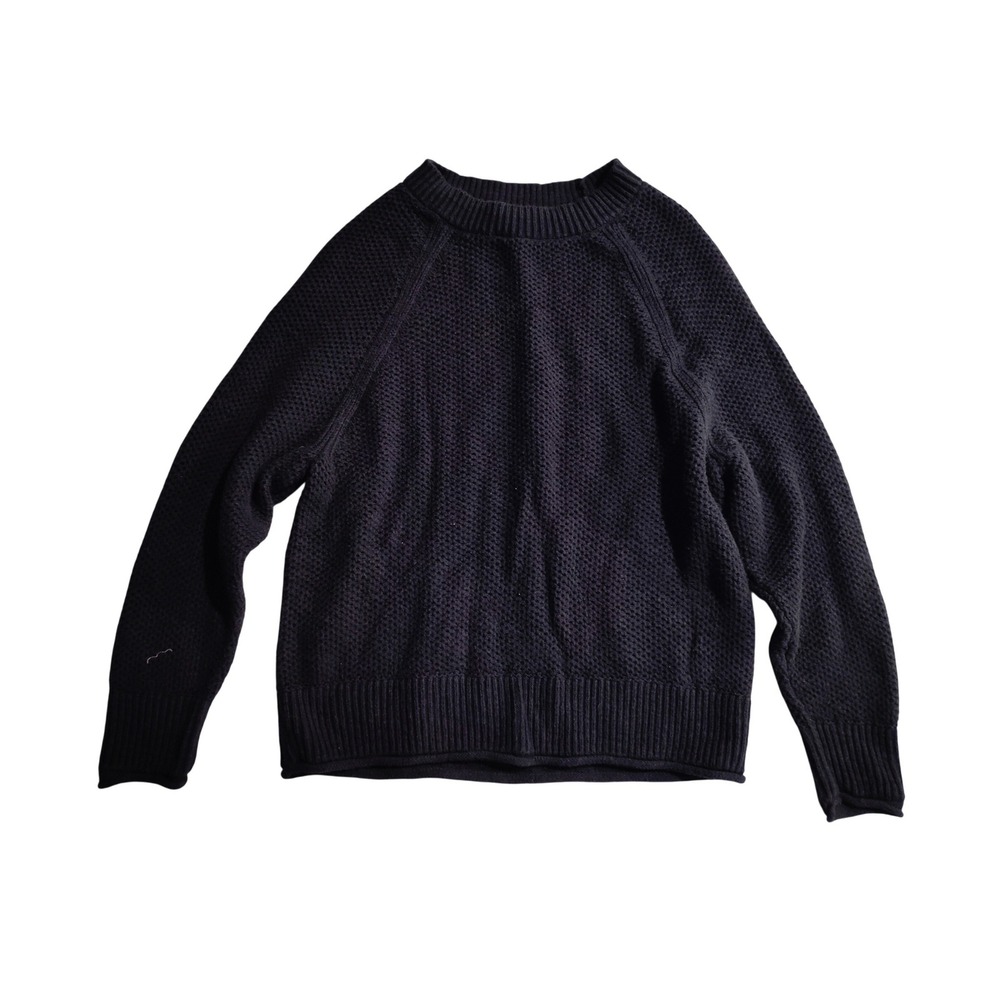 Sonoma Goods For Life Black Popcorn‎ Knit Crewneck Sweater Petite Small PS